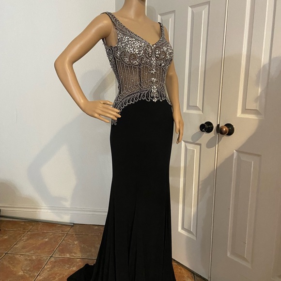 Prom dress black splash land - Picture 6 of 6